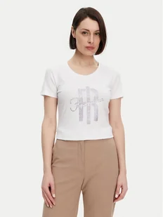 Fracomina T-Shirt FP25ST3002J449N5 Biały Slim Fit - Koszulki i topy damskie - miniaturka - grafika 1