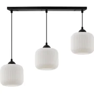 Lampy sufitowe - Lampa sufitowa wisząca Riffle loft 3xE27 klosz walec czarny/biały Light Home LH - miniaturka - grafika 1