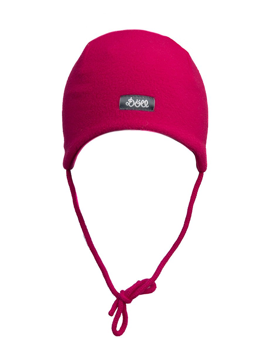 Dziewczęca czapka zimowa wiązana czerwona Doll r.39