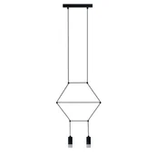 Lampy sufitowe - Linea Light Step into Design Lampa wisząca 2 czarna 35 cm XT037-2P - miniaturka - grafika 1
