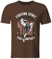 Koszulki męskie - Koszulka Muay Thai, Tajski Boks, Brązowa, roz. L - miniaturka - grafika 1