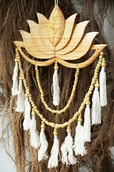 Dekoracje domu - DEKORACJA WISZĄCA NA ŚCIANĘ LOTUS LOTOS BOHO - miniaturka - grafika 1