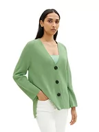 Swetry damskie - TOM TAILOR Damski kardigan kardigan 1035305, 31034 - Okra Green, XXS - miniaturka - grafika 1