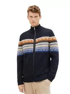 Kurtki męskie - TOM TAILOR Męska kurtka z dzianiny, 10668 - Sky Captain Blue, XL - miniaturka - grafika 1
