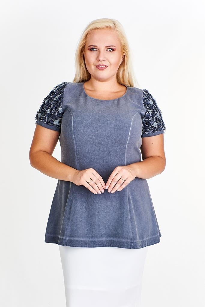 Tunika FTU366 CZARNY jeans-38