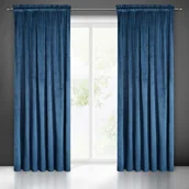 Zasłony - Eurofirany Zasłona welwet Melanie na taśmie 140x270 Granatowa ex-zas-melanie-gran-140x270-t - miniaturka - grafika 1