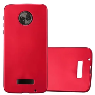 Cadorabo Etui ochronne do Motorola MOTO Z Etui w kolorze czerwonym Etui na telefon komórkowy Etui silikonowe TPU Pokrowiec Etui - Etui i futerały do telefonów - miniaturka - grafika 1