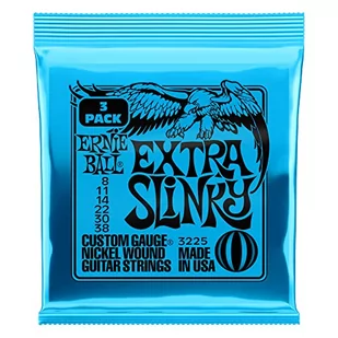 Ernie Ball Extra Slinky Nickel Wound Electric Guitar Strings 3 Pack - 8-38 Gauge - Struny gitarowe  - miniaturka - grafika 1
