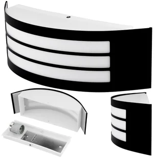 Kinkiet Ogrodowy Elewacyjny Lampa Zewnętrzna E27 Czarna Ip44 Freesia Lumiled - Lampy ogrodowe - miniaturka - grafika 1