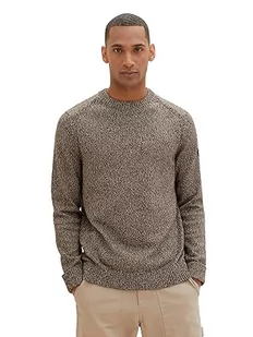 TOM TAILOR sweter męski, 34233 – Navy Brown Mouline, 3XL - Swetry męskie - miniaturka - grafika 1