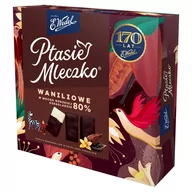 Inne słodycze - E. Wedel Ptasie mleczko waniliowe w mocno gorzej czekoladzie 80 % 340 g - miniaturka - grafika 1