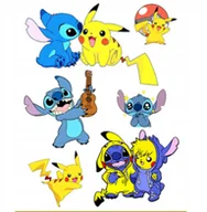 Zabawki kreatywne - Tatuaże Lilo i Stitch i Pokemon - Zestaw Tatuaży Dla Dzieci nr. 53 - miniaturka - grafika 1
