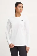 Bluzki damskie - The North Face longsleeve L/S Simple Dome Tee damski kolor biały NF0A87QPFN41 - miniaturka - grafika 1
