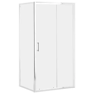 Beliani Kabina prysznicowa Yoro szkło hartowane 80x100x185cm srebrna 231254 - Kabiny prysznicowe - miniaturka - grafika 1