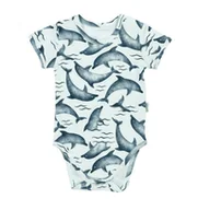 Body dla niemowląt - Body niemowlęce wyprawka krótki rękaw Delfin Nicol - 68 - miniaturka - grafika 1