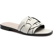 Klapki i japonki damskie - Coccinelle Skórzane klapki Coccinelle Monog - miniaturka - grafika 1