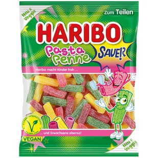 Kwaśne Żelki HARIBO Pasta Penne wege 160g - Żelki - miniaturka - grafika 1