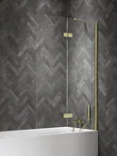 Parawany nawannowe - Parawan wannowy kolor złoty połysk lewy 100x150 P-0240-WL Nesta Light Gold New Trendy - miniaturka - grafika 1