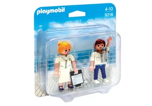 Playmobil Family Fun 9216 Duo Pack Stewardesa i oficer - Figurki dla dzieci - miniaturka - grafika 1