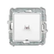 Wyłączniki światła i elektryczne - Wyłącznik pojedynczy dźwigniowy Karlik MINI - biały mat - miniaturka - grafika 1