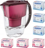 Dzbanki filtrujące - Dzbanek filtrujący Aquaphor Amethyst 2,8 l + 6 wkładów 3 + 3Mg, wiśniowy - miniaturka - grafika 1
