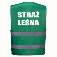 Odzież robocza - Kamizelka odblaskowa F474 PORTWEST L/XL -zielona nadruk STRAŻ LEŚNA - miniaturka - grafika 1