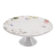 Tace i patery - Patera ceramiczna z motywem kwiatowym 27,8 cm biało-szara - miniaturka - grafika 1