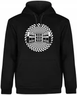Bluzy męskie - BLUZA MĘSKA Z KAPTUREM TECHNO TEKNO DJ RAVE SOUND SYSTEM CZARNA R-L A118 - miniaturka - grafika 1