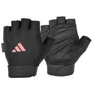 Rękawice do ćwiczeń - Rękawice treningowe ADIDAS Essential Adjustable ( S) Czarno-różowy - miniaturka - grafika 1