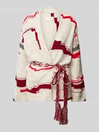 Swetry damskie - Kardigan z wiązanym paskiem model ‘ASPEN’ - miniaturka - grafika 1