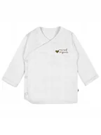 Kaftaniki dla niemowląt - Nanaf Organic KAFTANIK NIEMOWLĘCY Kimono Białe 44 - miniaturka - grafika 1