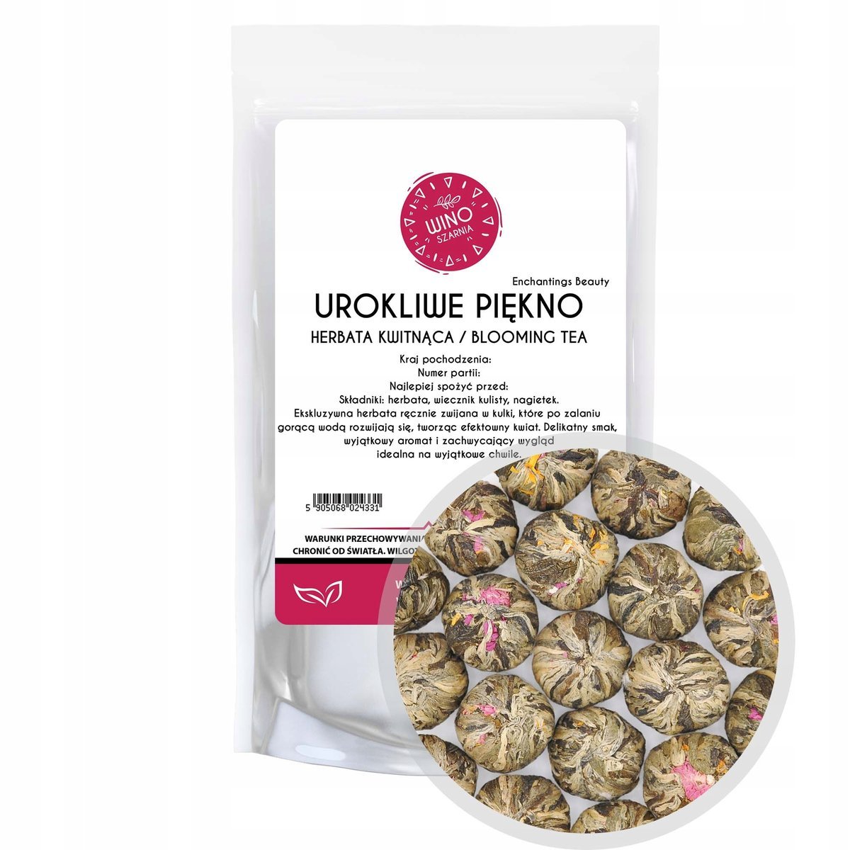 Herbata kwitnąca zielona Urokliwe Piękno - Enchantings Beauty - 100g 26.00