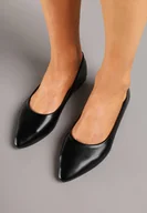 Baleriny - Czarne Balerinki w Klasycznym Stylu ze Szpiczastym Noskiem Adivian - miniaturka - grafika 1