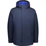 Kurtki męskie - CMP Męska kurtka Giacca Lunga Con Cappuccio E Imbottitura niebieski czarny i niebieski 52 - miniaturka - grafika 1