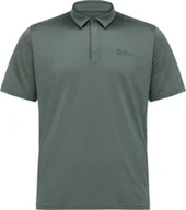 Koszulki męskie - Jack Wolfskin Jack Wolfskin Delfami Polo Shirt 1809801-6000 Czarne S - miniaturka - grafika 1