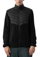 Bluzy męskie - Polar męski bez kaptura 4F AW23TFLEM119 - czarny XXL - miniaturka - grafika 1