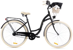 Goetze, Rower Miejski Style 28" Alu 7s Czarno Kremowy, Kosz - Rowery - miniaturka - grafika 1