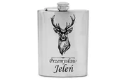 Piersiówki - Piersiówka Stalowa 240Ml Na Prezent Z Grawerem - miniaturka - grafika 1