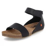 Sandały damskie - ART 0382 Kreta, Płaskie Sandały Damskie, Nappa Black, 38 EU - miniaturka - grafika 1