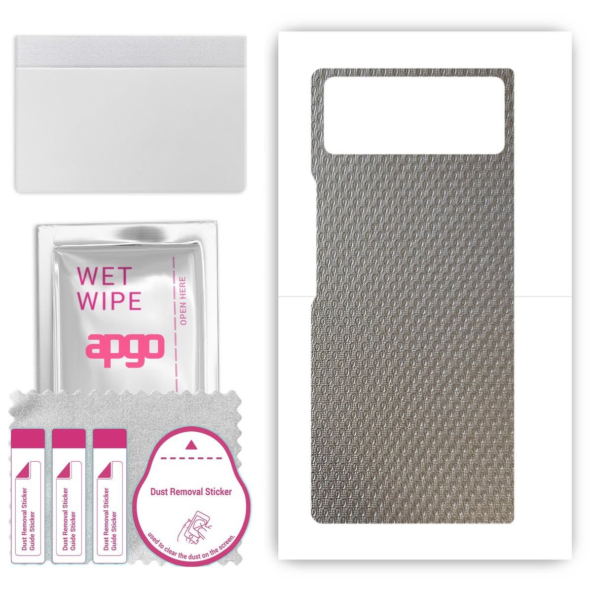 Folia naklejka skórka strukturalna na TYŁ do Xiaomi Mix Fold 2 - Aluminium krople - apgo SKINS