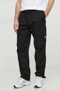 Spodnie męskie - Calvin Klein Jeans spodnie męskie kolor czarny w fasonie cargo - miniaturka - grafika 1
