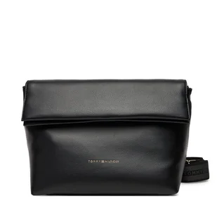 Torebka Tommy Hilfiger Th Logotape AW0AW17692 Czarny - Torebki damskie - miniaturka - grafika 1