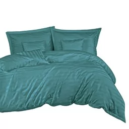 Darymex Pościel bambusowa 220x200 turkusowa paski satyna bawełniana jednobarwna 2 poszewki 70x80 Bamboo 23 - Pościel Darymex Pościel bambusowa 220x200 turkusowa paski satyna bawełniana jednobarwna 2 poszewki 70x80 Bamboo 23 - Pościel - miniaturka - grafika 1