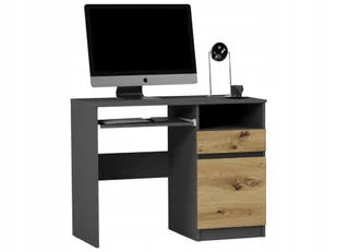 Meble biurko komputerowe stolik 96cm antracyt mix artisan N35 - Biurka dla dzieci - miniaturka - grafika 1
