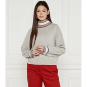 Swetry damskie - Tommy Hilfiger Wełniany sweter | Loose fit | z dodatkiem kaszmiru - miniaturka - grafika 1