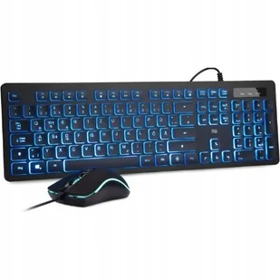 Rii Klawiatura i Mysz Gamingowa z Podświetleniem LED, Przewodowa, QWERTZ - Zestawy myszka + klawiatura - miniaturka - grafika 1