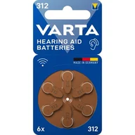 Baterie i akcesoria - Baterie PR41 VARTA 312 (6 szt.) - miniaturka - grafika 1