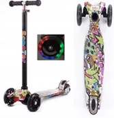 Hulajnogi - HULAJNOGA BALANSOWA TRÓJKOŁOWA LED GRAFFITI 60 KG - miniaturka - grafika 1