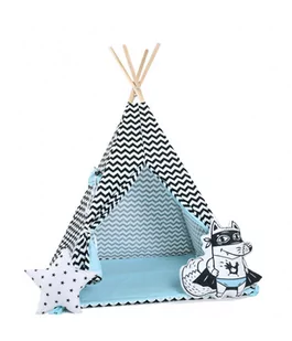 SowkaDesign Namiot tipi dla dzieci, bawełna, okienko, bohater, kreatywne obłoczki - Namioty i tipi dla dzieci - miniaturka - grafika 1