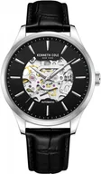 Zegarki męskie - Zegarek męski KENNETH COLE KCWGE2216902 czarny klasyczny skeleton - miniaturka - grafika 1